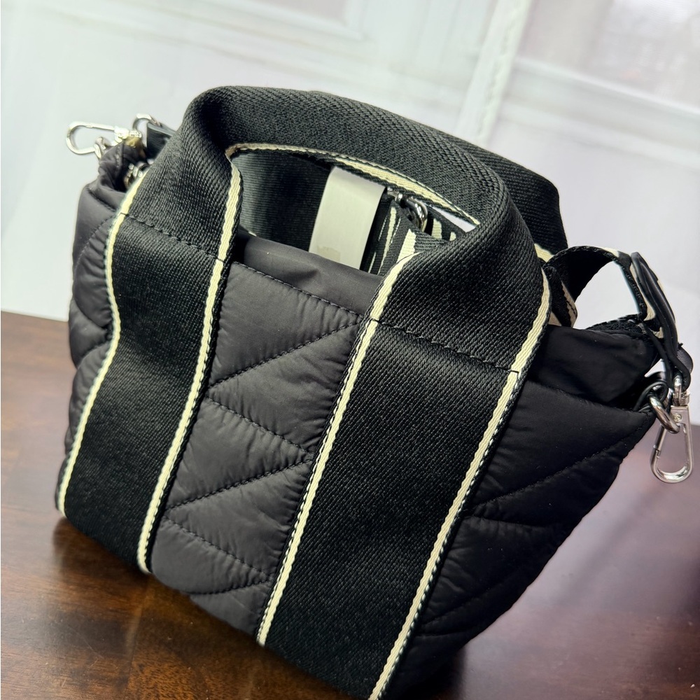 ZARA Black Quilted Mini Crossbody Bag NEW With Tags